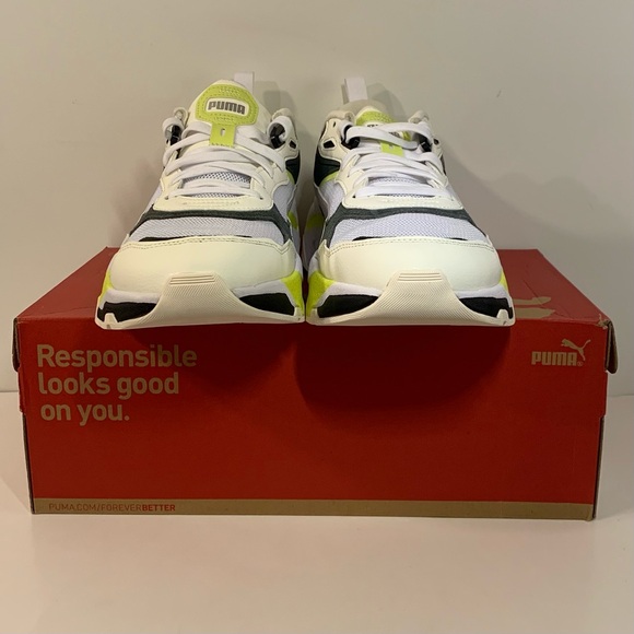 👟 [BRAND NEW] PUMA TRINITY WHITE LIME SHEEN MENS SHOES SIZE 14 SNEAKERS 👟 - Picture 8 of 12
